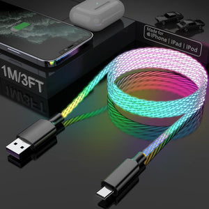 Rainbow Magic Streamer Data Cable Charge Your Phone Super Fast Vista Shops