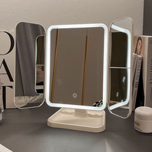 Load image into Gallery viewer, Queenie Vanity Trifold Makeup Mirror with Smart LED Lighting Vista Shops