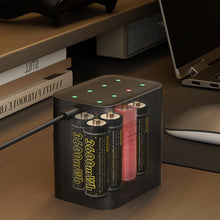 Load image into Gallery viewer, Electra Eco Power House AA And AAA Eight-Slot Rechargeable Batteries