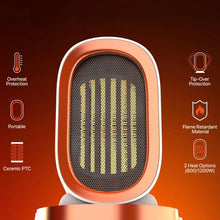 Load image into Gallery viewer, Toasty Temp Premium PTC Desktop 1200W High-Power Heater Vista Shops