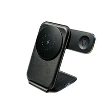 Load image into Gallery viewer, Phone Magnetic Leather Hub 3-in-1 Wireless Charger