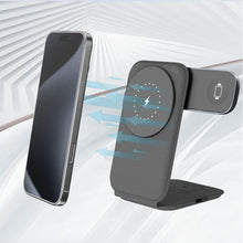 Load image into Gallery viewer, Phone Magnetic Leather Hub 3-in-1 Wireless Charger