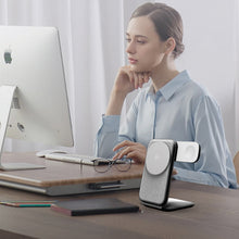 Load image into Gallery viewer, Phone Magnetic Leather Hub 3-in-1 Wireless Charger