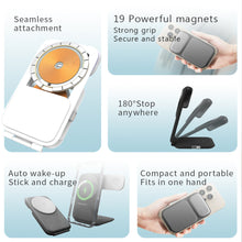 Load image into Gallery viewer, Phone Magnetic Leather Hub 3-in-1 Wireless Charger