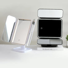 Load image into Gallery viewer, Queenie Vanity Trifold Makeup Mirror with Smart LED Lighting Vista Shops