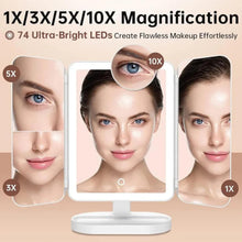 Load image into Gallery viewer, Queenie Vanity Trifold Makeup Mirror with Smart LED Lighting Vista Shops