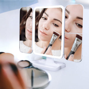 Queenie Vanity Trifold Makeup Mirror with Smart LED Lighting Vista Shops