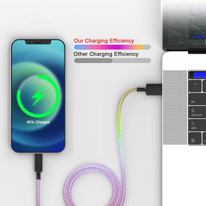 Rainbow Magic Streamer Data Cable Charge Your Phone Super Fast Vista Shops