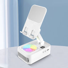Load image into Gallery viewer, BreezyBeats 3-in-1 Station with Bluetooth Speaker, Mini Fan and Phone Holder