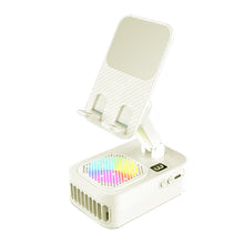 Load image into Gallery viewer, BreezyBeats 3-in-1 Station with Bluetooth Speaker, Mini Fan and Phone Holder