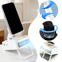 Load image into Gallery viewer, BreezyBeats 3-in-1 Station with Bluetooth Speaker, Mini Fan and Phone Holder