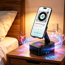 Load image into Gallery viewer, BreezyBeats 3-in-1 Station with Bluetooth Speaker, Mini Fan and Phone Holder