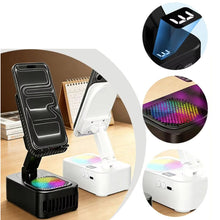 Load image into Gallery viewer, BreezyBeats 3-in-1 Station with Bluetooth Speaker, Mini Fan and Phone Holder