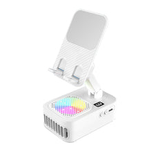 Load image into Gallery viewer, BreezyBeats 3-in-1 Station with Bluetooth Speaker, Mini Fan and Phone Holder