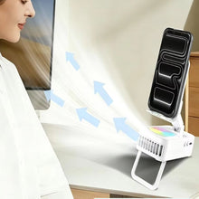 Load image into Gallery viewer, BreezyBeats 3-in-1 Station with Bluetooth Speaker, Mini Fan and Phone Holder